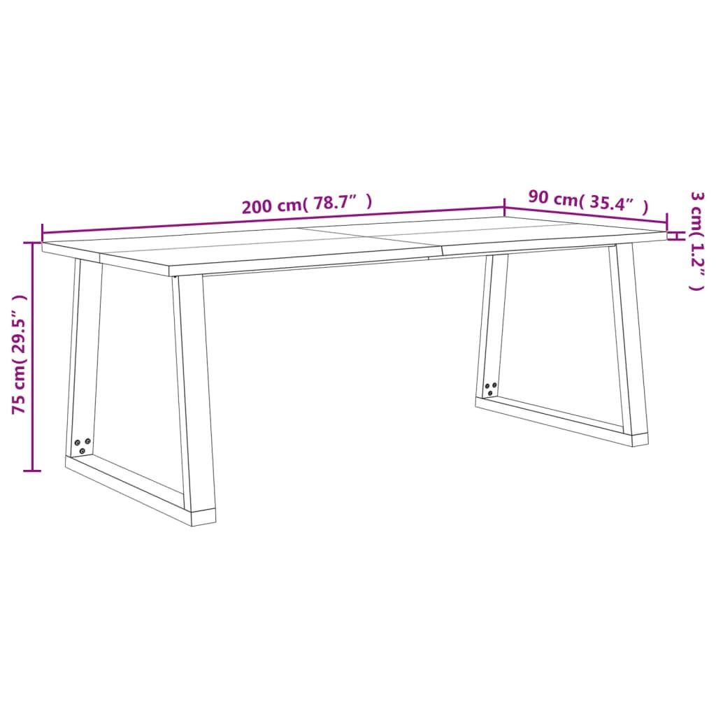 VidaXL Table à manger bois d'acacia  