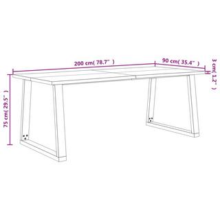 VidaXL Table à manger bois d'acacia  