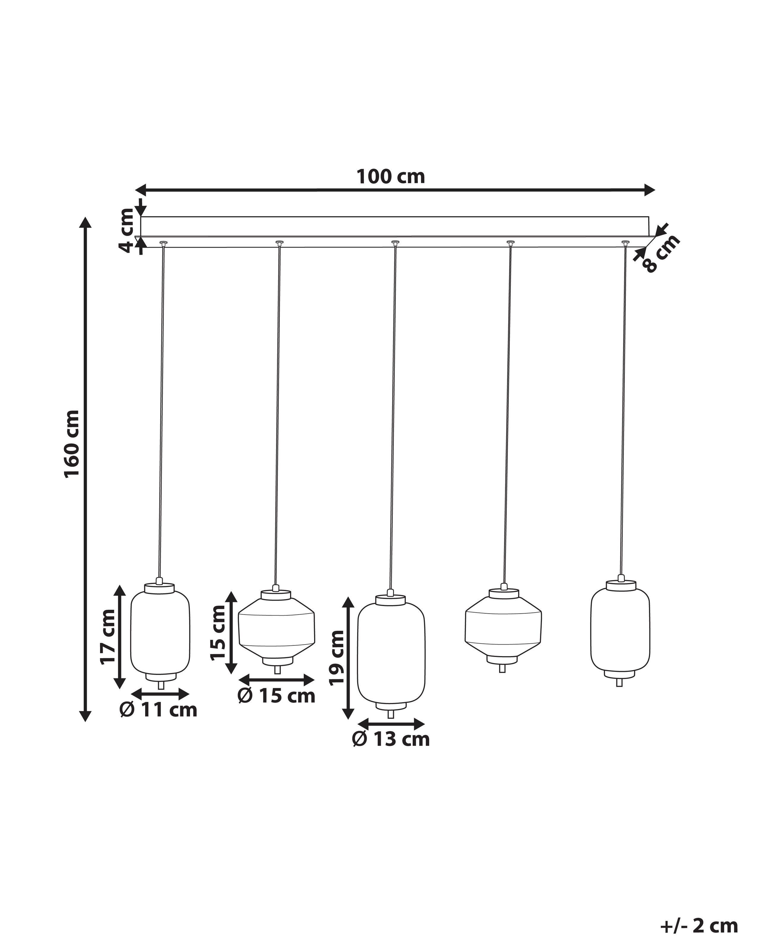 Beliani Lampe LED suspendue en Verre Moderne SULLANE  