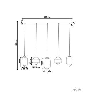 Beliani Lampe LED suspendue en Verre Moderne SULLANE  