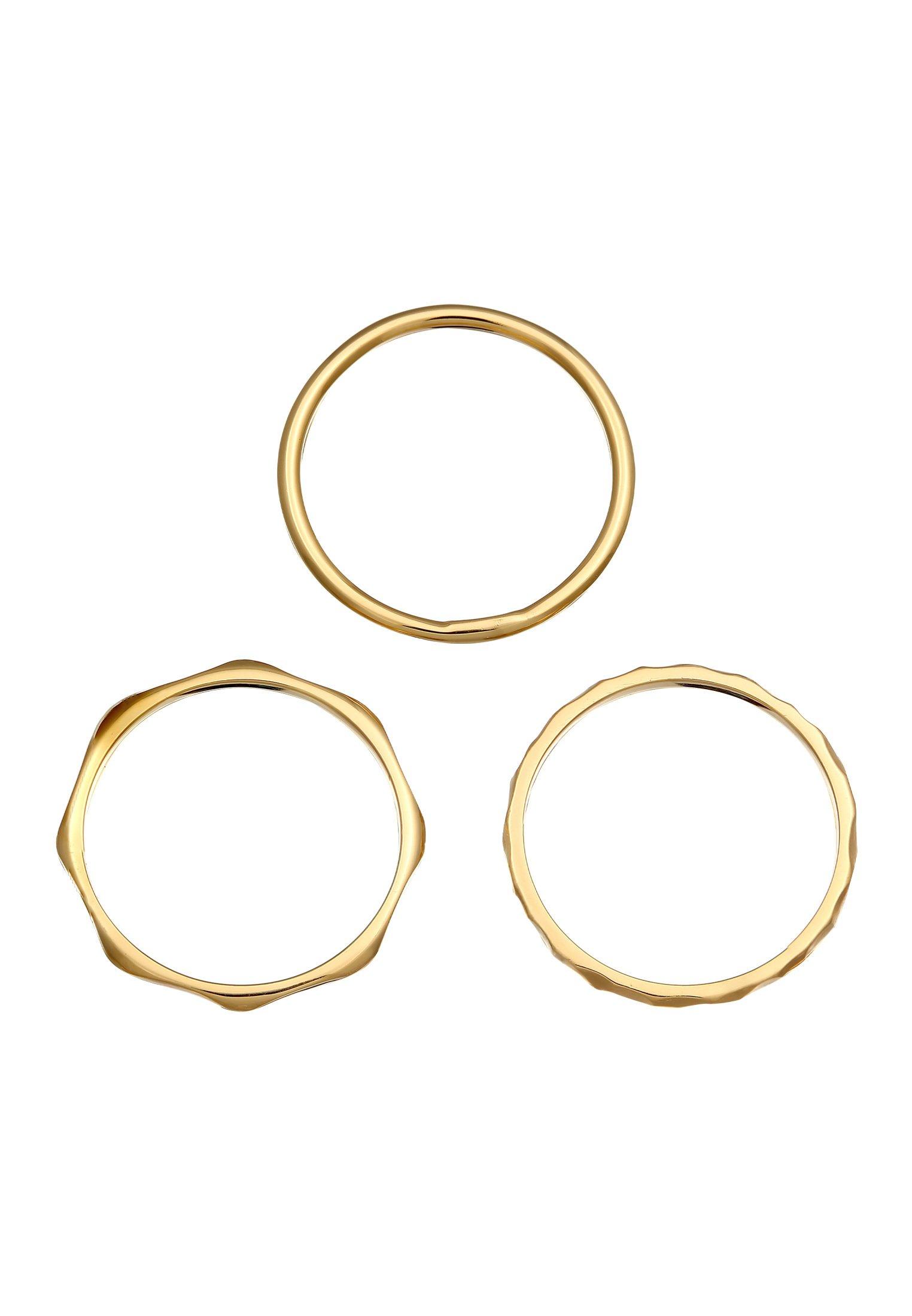 Elli  Ring Stapelringe Stacking Bandring 3Er Set 