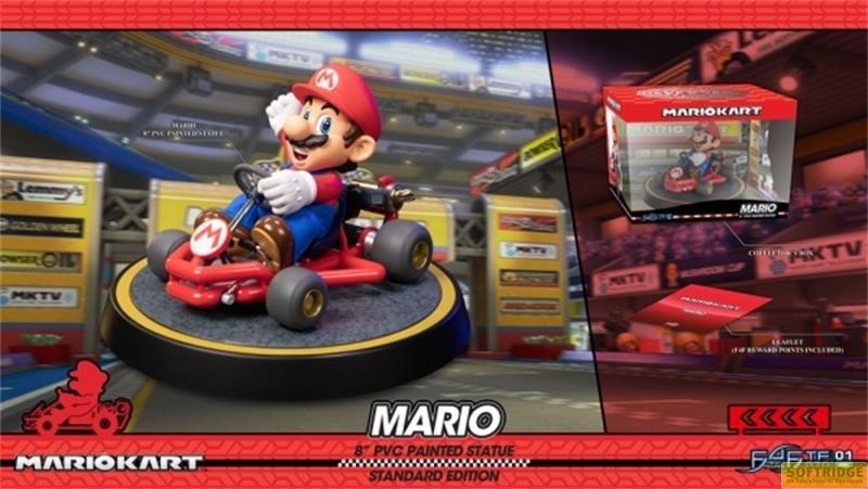 First 4 Figures  Mario Kart PVC Statue Mario - Standard Edition (19 cm) 