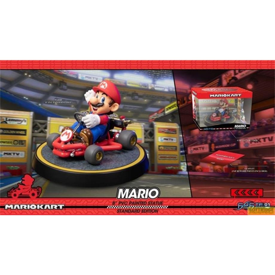 First 4 Figures  Mario Kart PVC Statue Mario - Standard Edition (19 cm) 