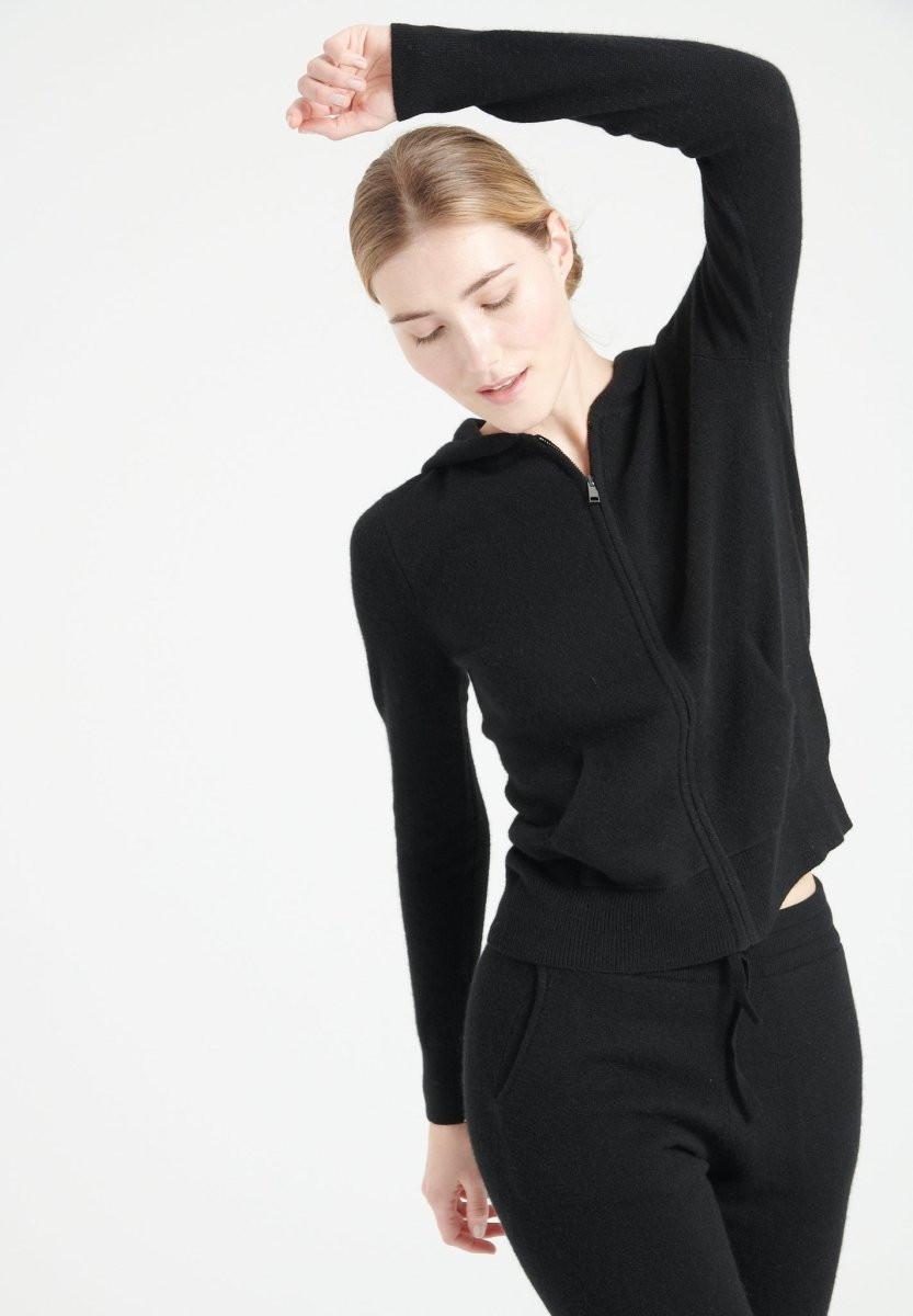 Studio Cashmere8  LILLY 8 Kapuzen-Sweatshirt mit Reißverschluss - 100% Kaschmir 