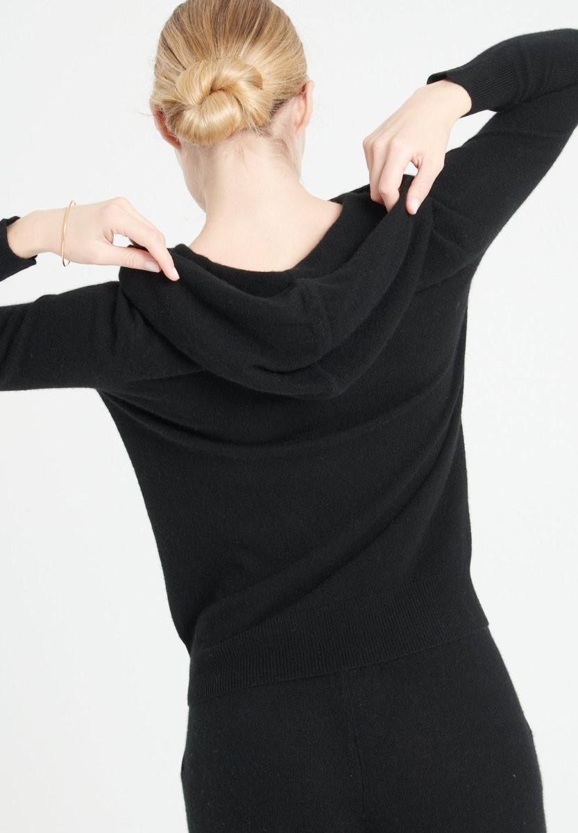 Studio Cashmere8  LILLY 8 Kapuzen-Sweatshirt mit Reißverschluss - 100% Kaschmir 