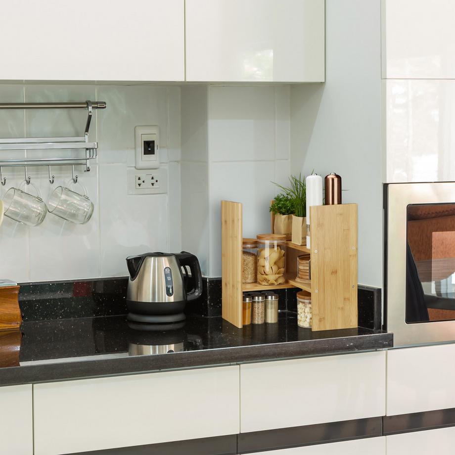 B2X Étagère de table en bambou  