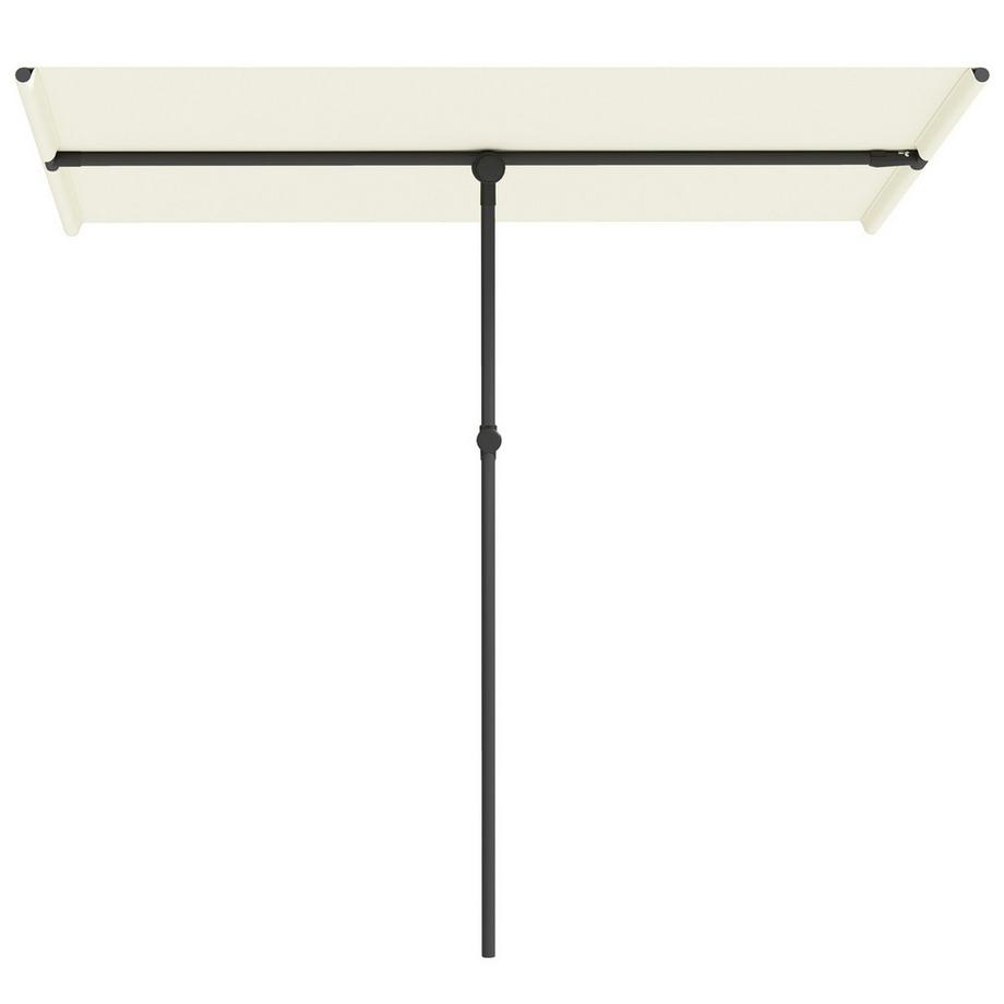 Northio Sonnenschirm 180 Grad drehbar Höhenverstellbar Gartenschirm mit Aluminium-Mast Marktschirm Sonnenschutz Schirm Ampelschirm Parasol Balkonschirm Sonnenschirm für Balkon 150x205cm Beige Aosom  