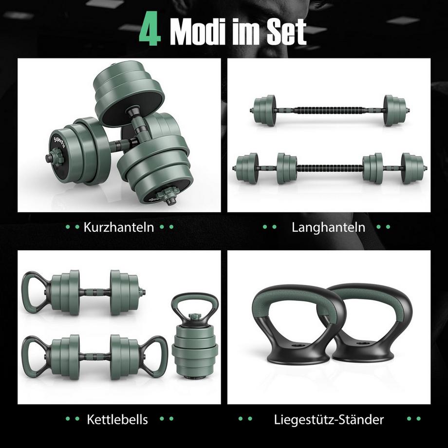 Northix  Set di manubri regolabili 4 in 1 