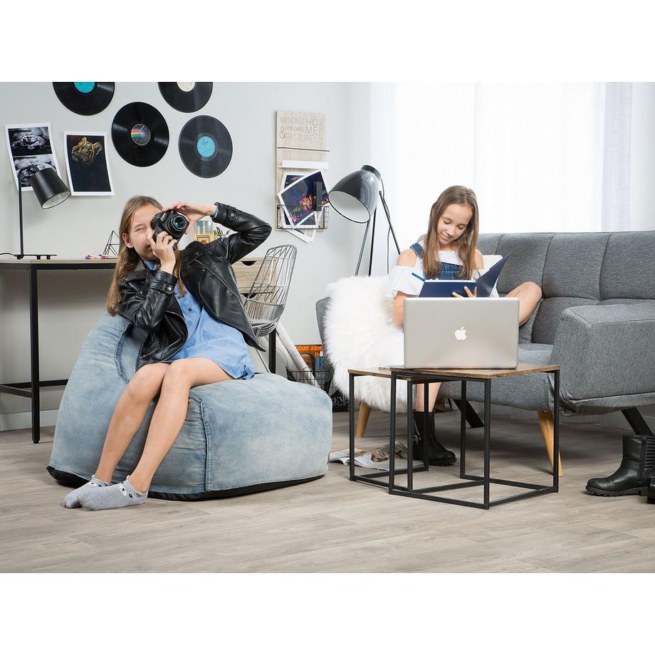 Beliani Pouf poire en Tissu Moderne DROP  