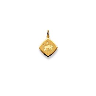 MUAU Schmuck  Pendentif signe du zodiaque taureau or jaune 750, 19x13mm 