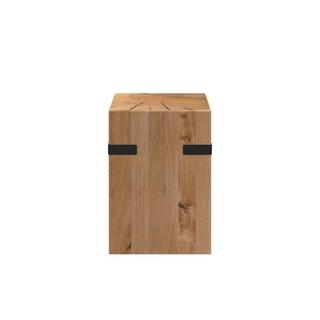 mutoni Tabouret Natura Industrial bois massif chêne 32x46  