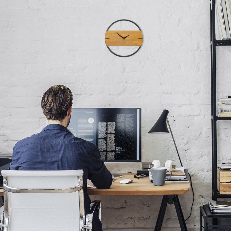 B2X Wanduhr Holzdesign  