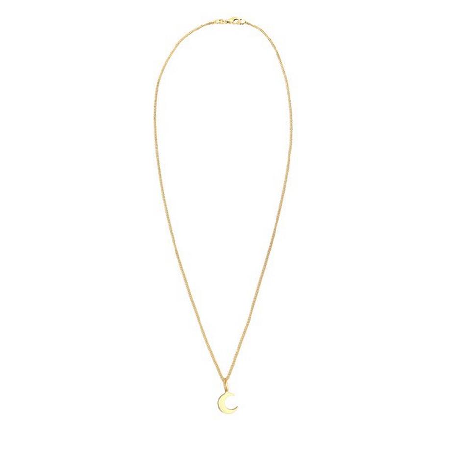 Elli  Halskette Mond Halbmond Astro Basic Panzerkette 