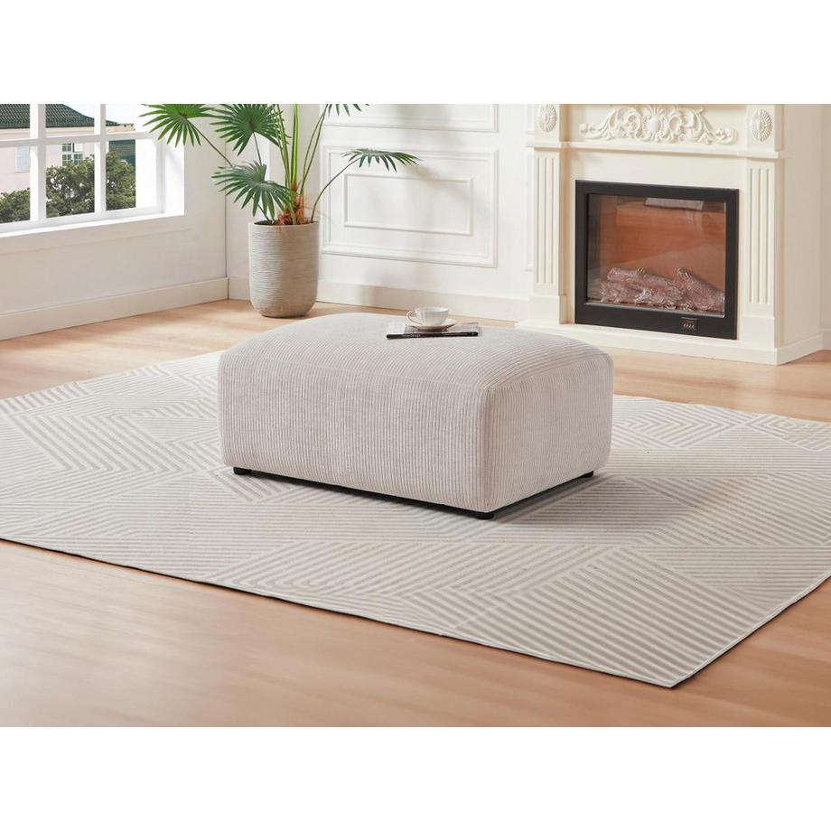 Maison Céphy Ecksofa & Hocker - Ecke links - Cord - Beige - TIRONO von Maison Céphy  