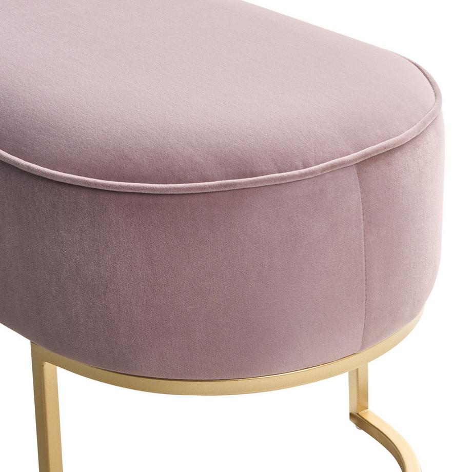 Beliani Banc rembourré en Velours Glamour MILRY  