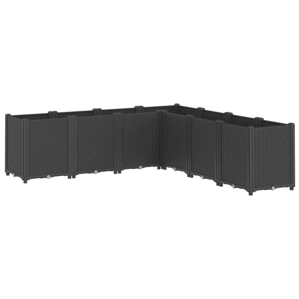 Vidaxl Fioriera Da Giardino Nera 160x160x53 Cm In Pp