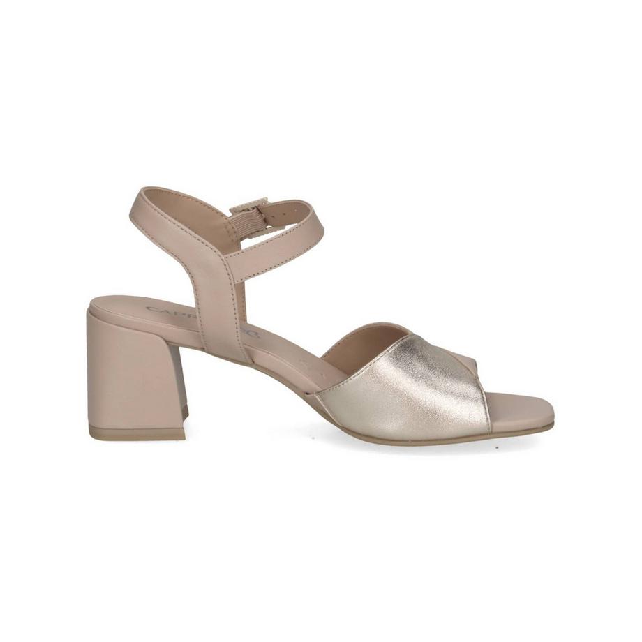 CAPRICE Sandale à talon bloc avec boucle cristal  