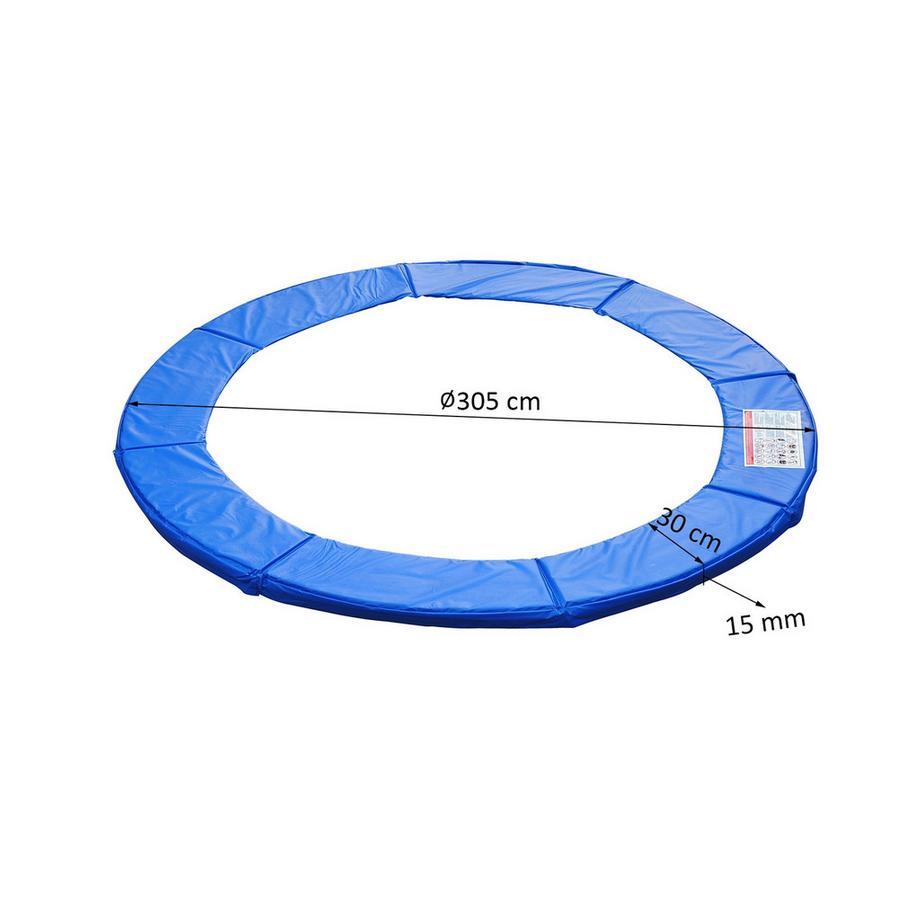 Northio  Set Di Accessori Per Trampolino Copertura Per Bordi, Rete Di Sicurezza, Telone Meteorologico, Per 8 Piedi-15 Piedi, Ø 305 Cm, Blu 