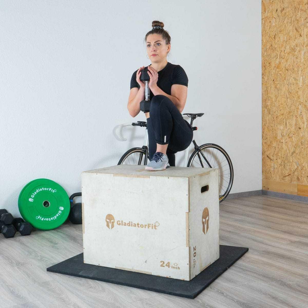 GladiatorFit  Plyobox de saut en bois 3 en 1 