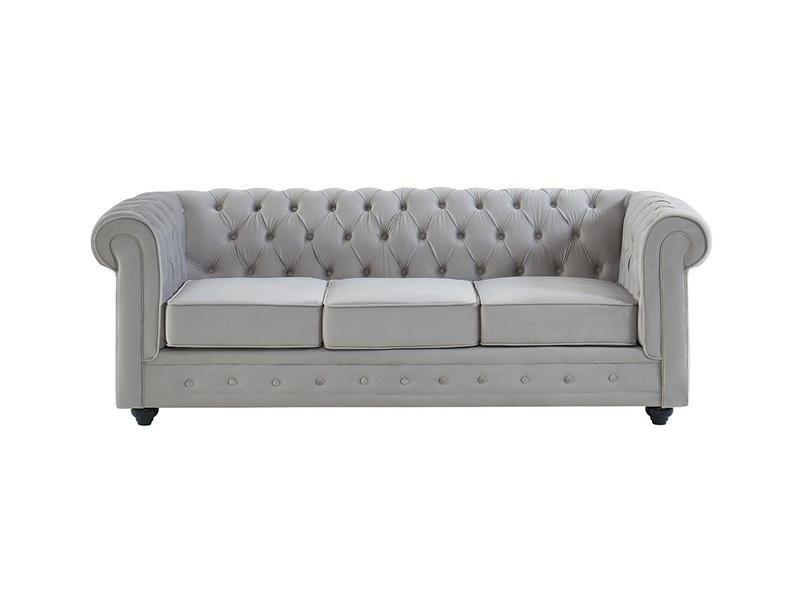 Vente-unique Couchgarnitur 3+2 Samt CHESTERFIELD  