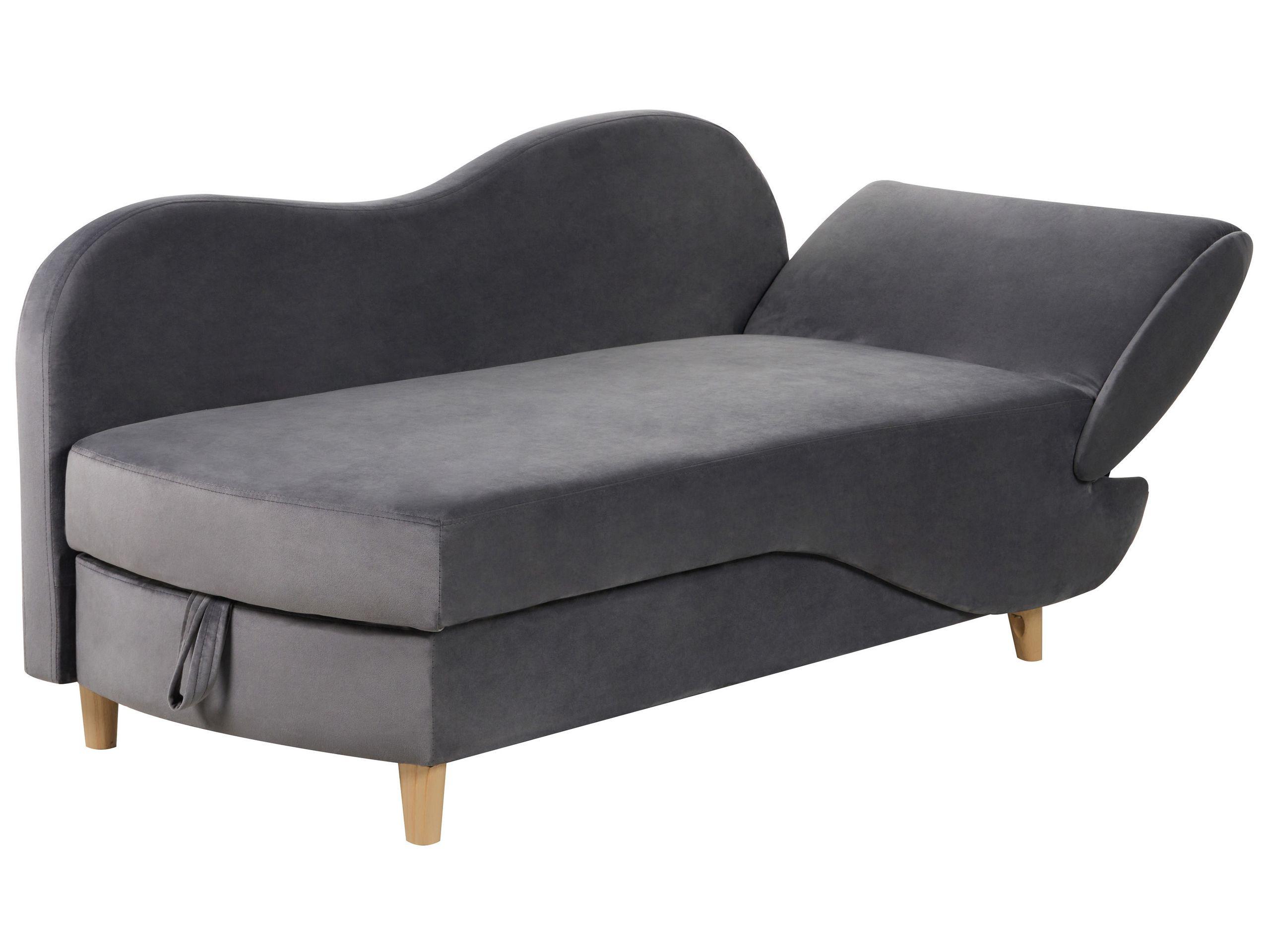 Beliani Chaise longue en Velluto Scandinavo MERI  