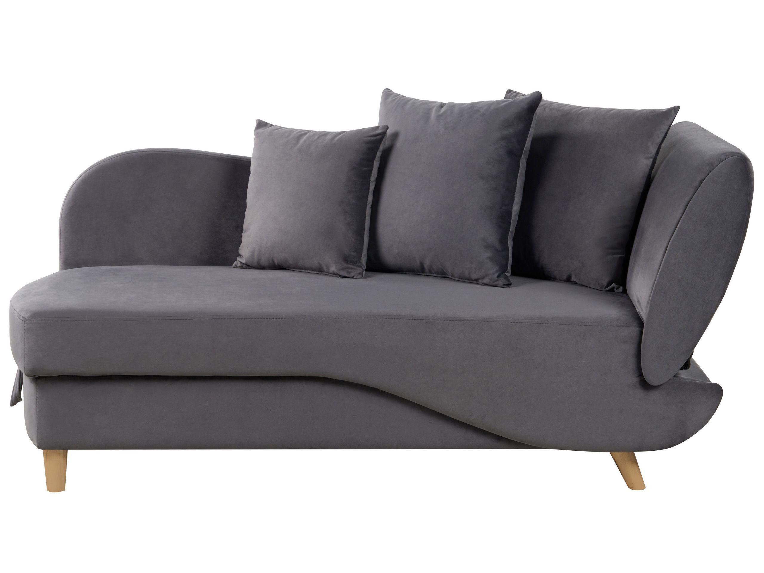 Beliani Chaise longue versione destra en Velluto Scandinavo MERI  