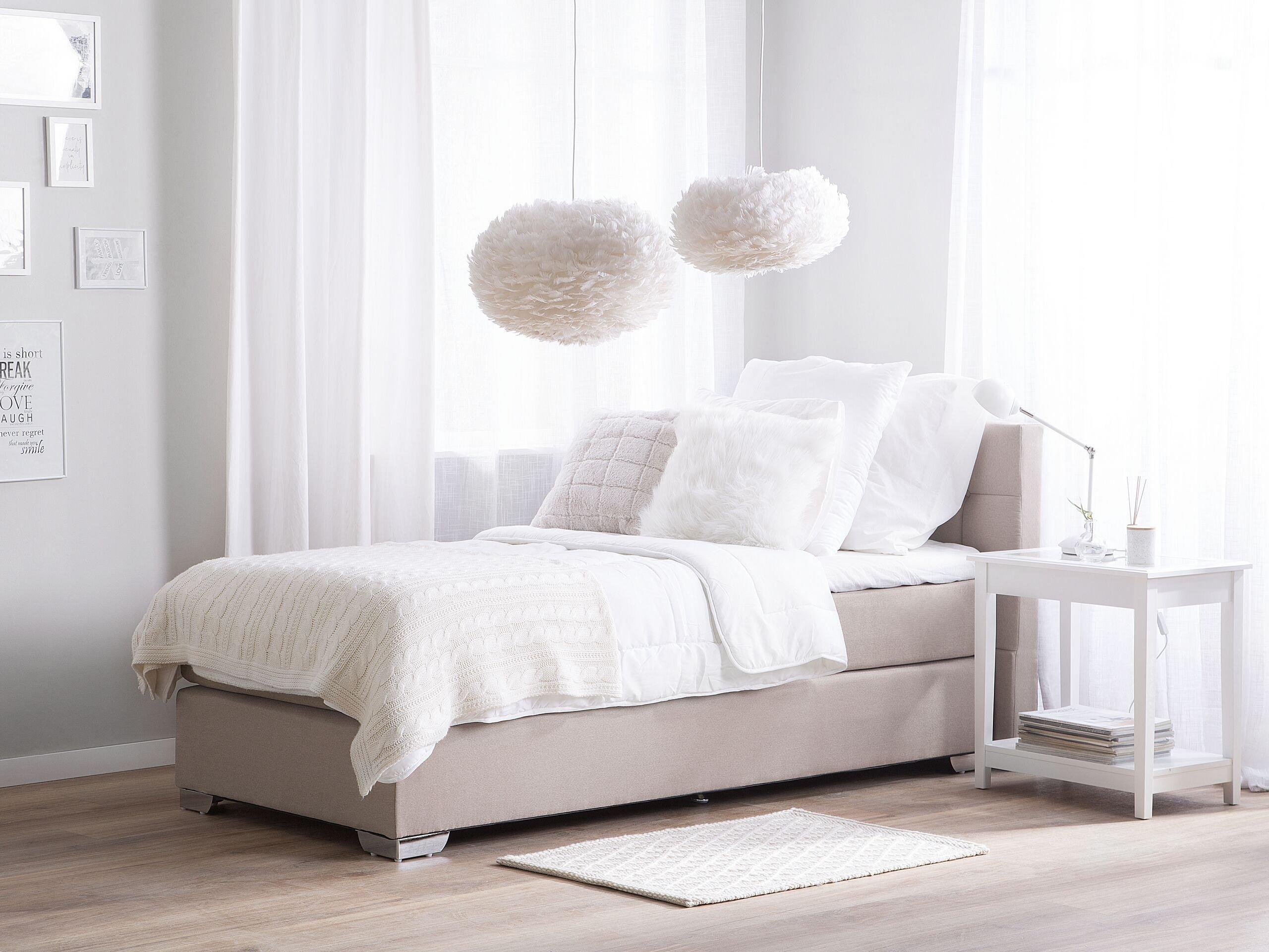 Beliani Lit Boxspring en Polyester Moderne ADMIRAL  