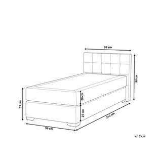 Beliani Lit Boxspring en Polyester Moderne ADMIRAL  