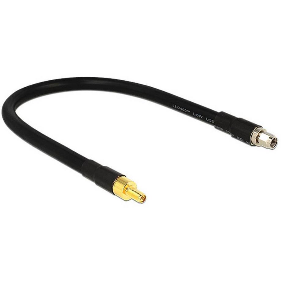 DeLock  Antennenkabel RP-SMA Stecker zu RP-SMA Buchse CFD400 LLC400 40 cm low los 