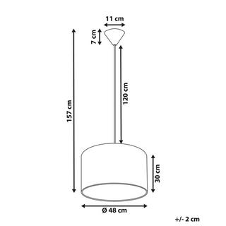 Beliani Hängeleuchte aus Polyester Modern ZILLER  