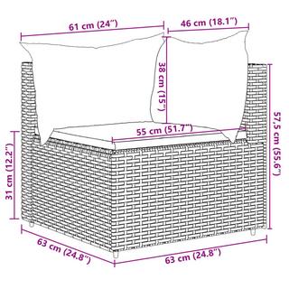 VidaXL Garten lounge set poly-rattan  