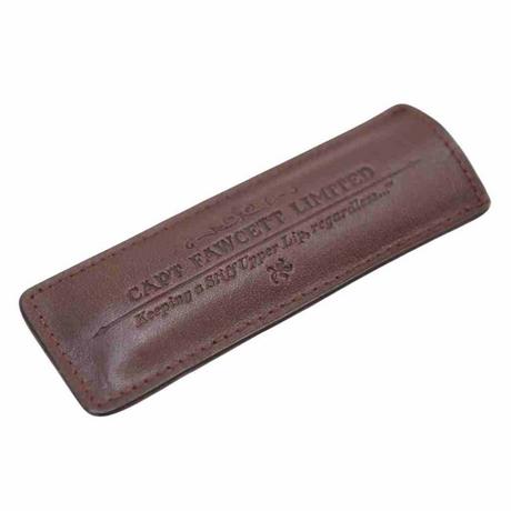 Captain Fawcett  CAPTAIN FAWCETT Étui en Cuir pour Peigne de Poche Pliable pour Moustache 