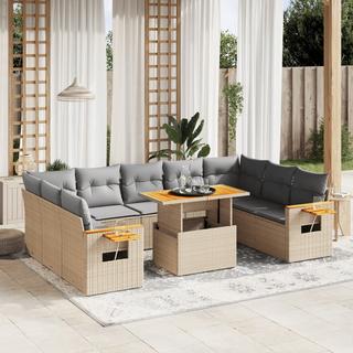 VidaXL set divano da giardino Polirattan  