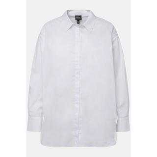 Ulla Popken Camicia Oversize Maniche Lunghe Bottoni Madreperla  