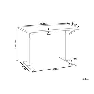 Beliani Verstellbarer Schreibtisch aus Faserplatte Modern DESTIN IV  