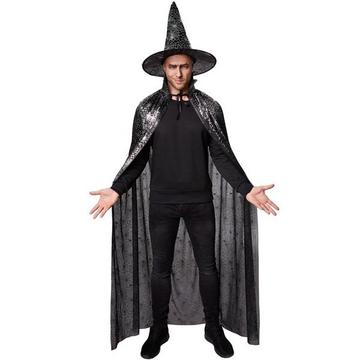 Unisex Erwachsene Hut und Umhang Spinnennetz