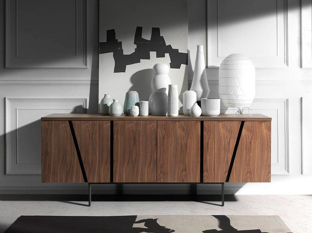 ANGEL CERDA Sideboard aus Nussbaum em Stahl  