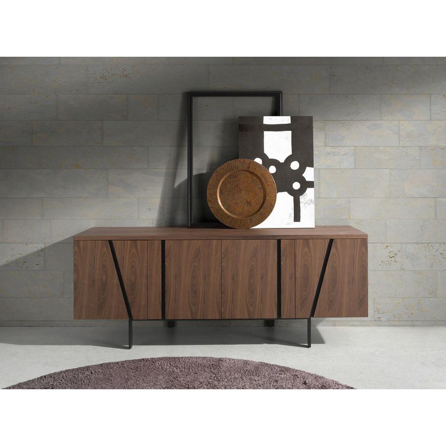 ANGEL CERDA Sideboard Nussbaum under Stahl  