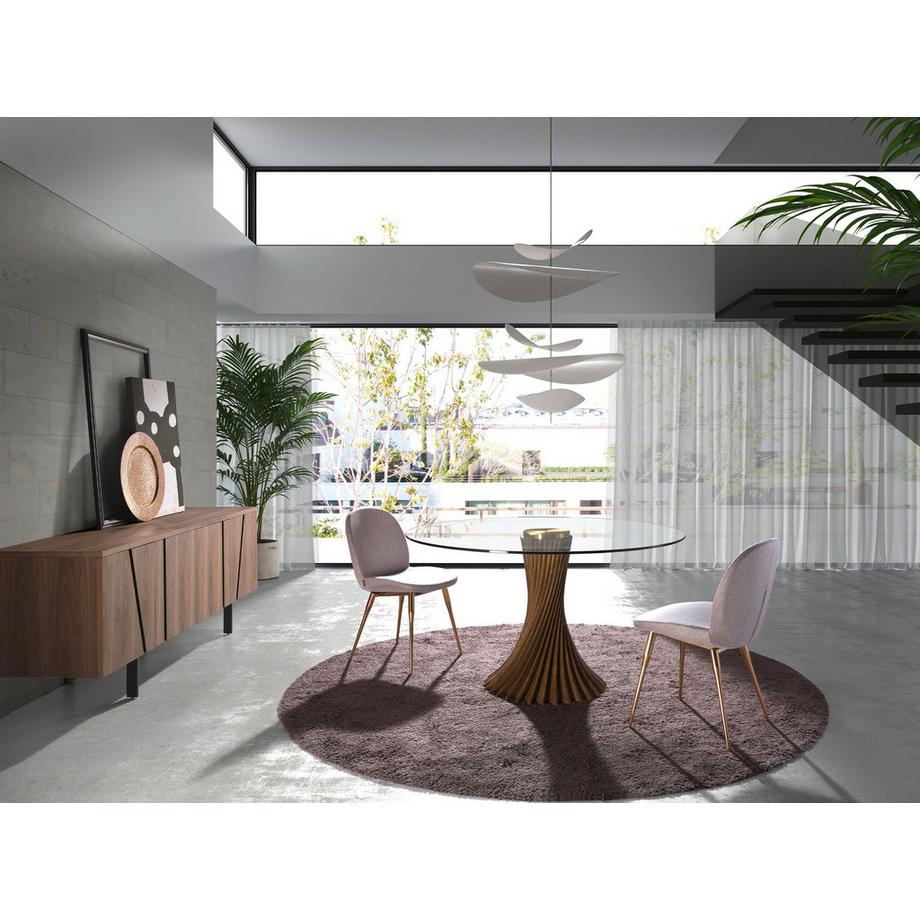 ANGEL CERDA Sideboard Nussbaum under Stahl  