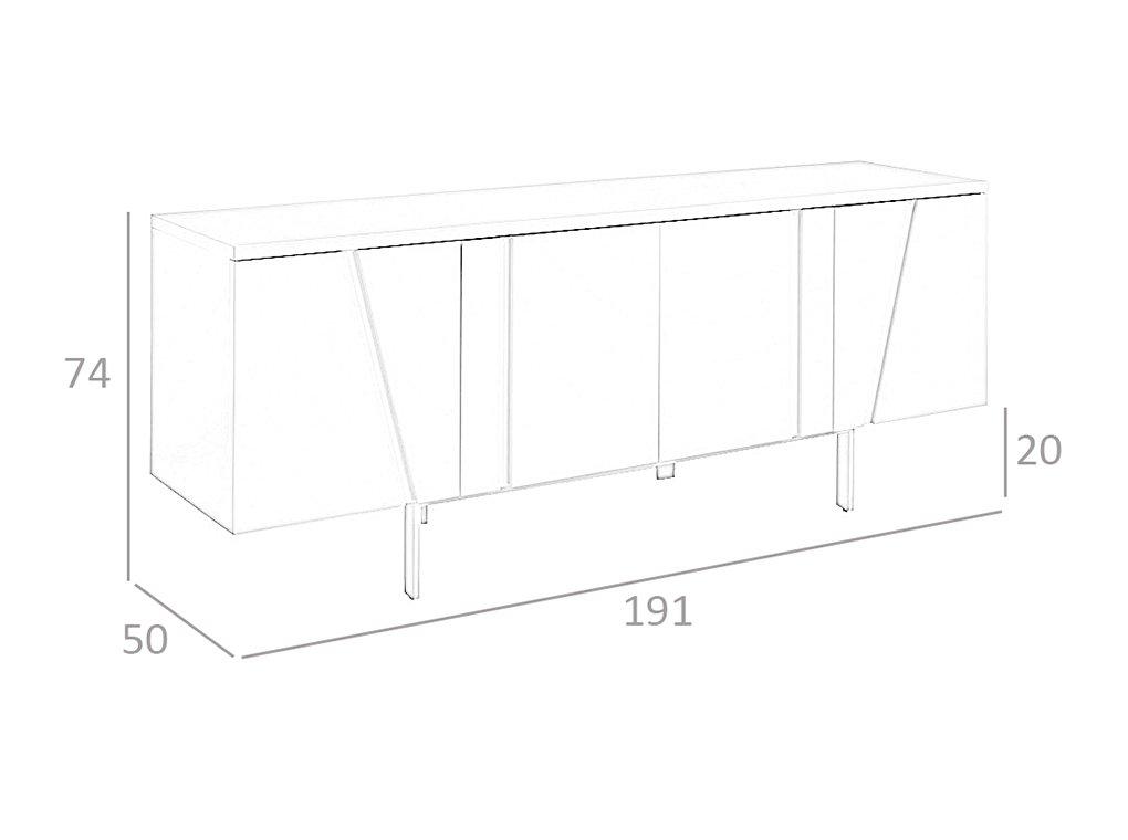 ANGEL CERDA Sideboard aus Nussbaum em Stahl  