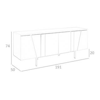 ANGEL CERDA Sideboard aus Nussbaum em Stahl  