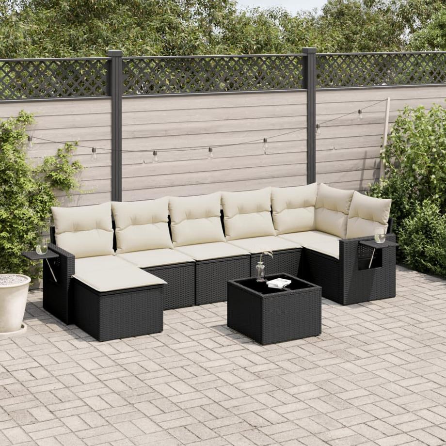 VidaXL set divano da giardino Polirattan  