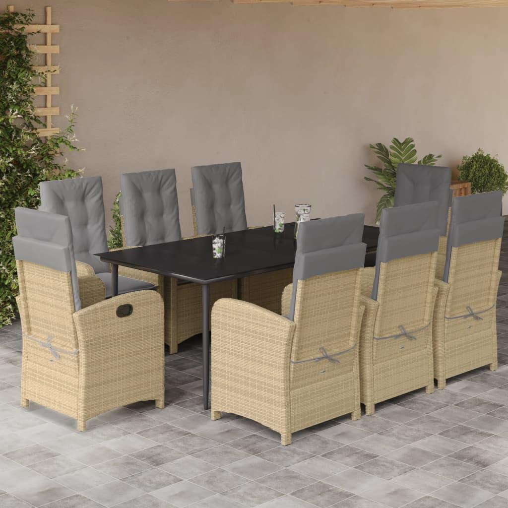 VidaXL Ensemble de salle à manger de jardin rotin synthétique  