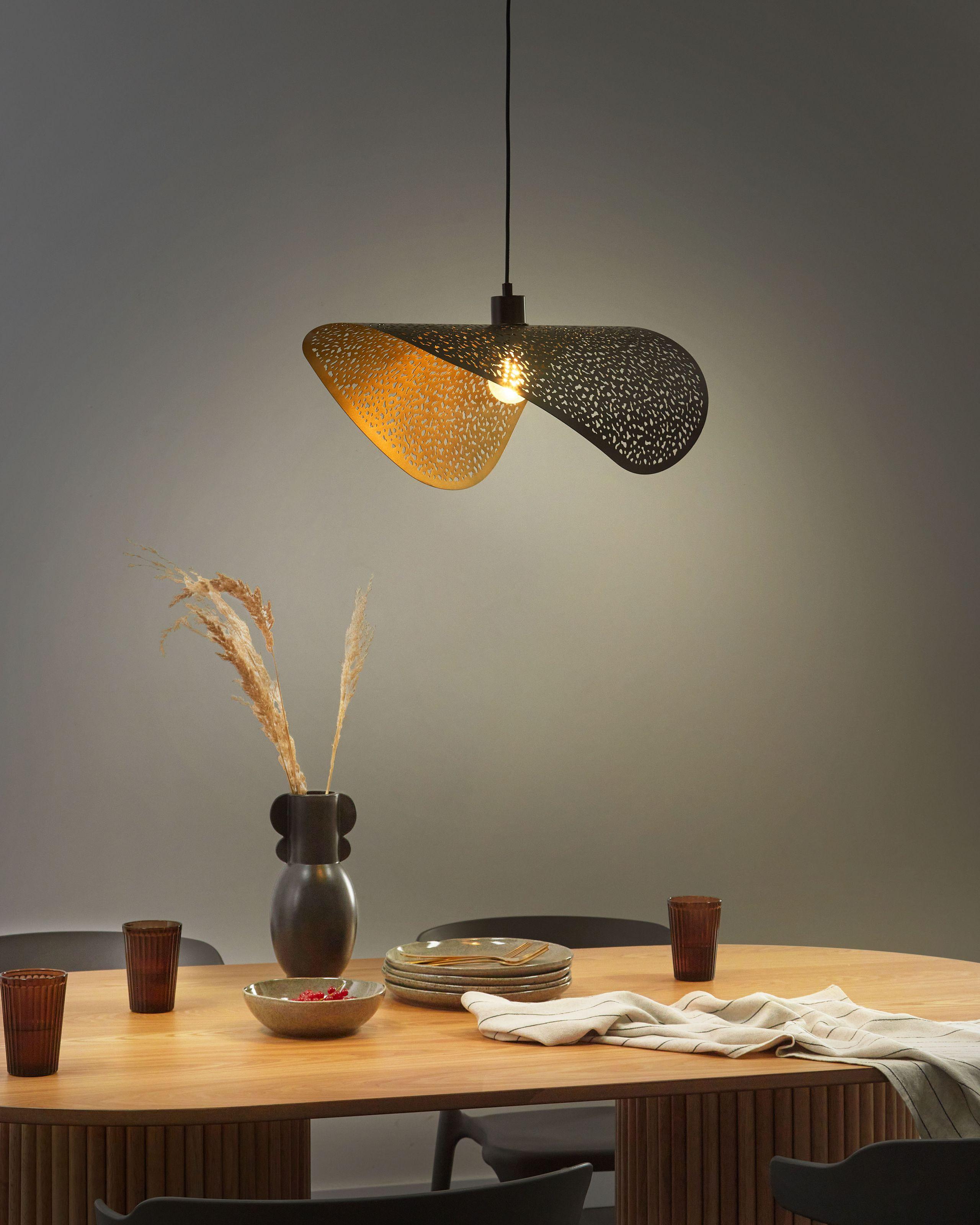 Beliani Lampe suspension en Métal Rétro MAHI  