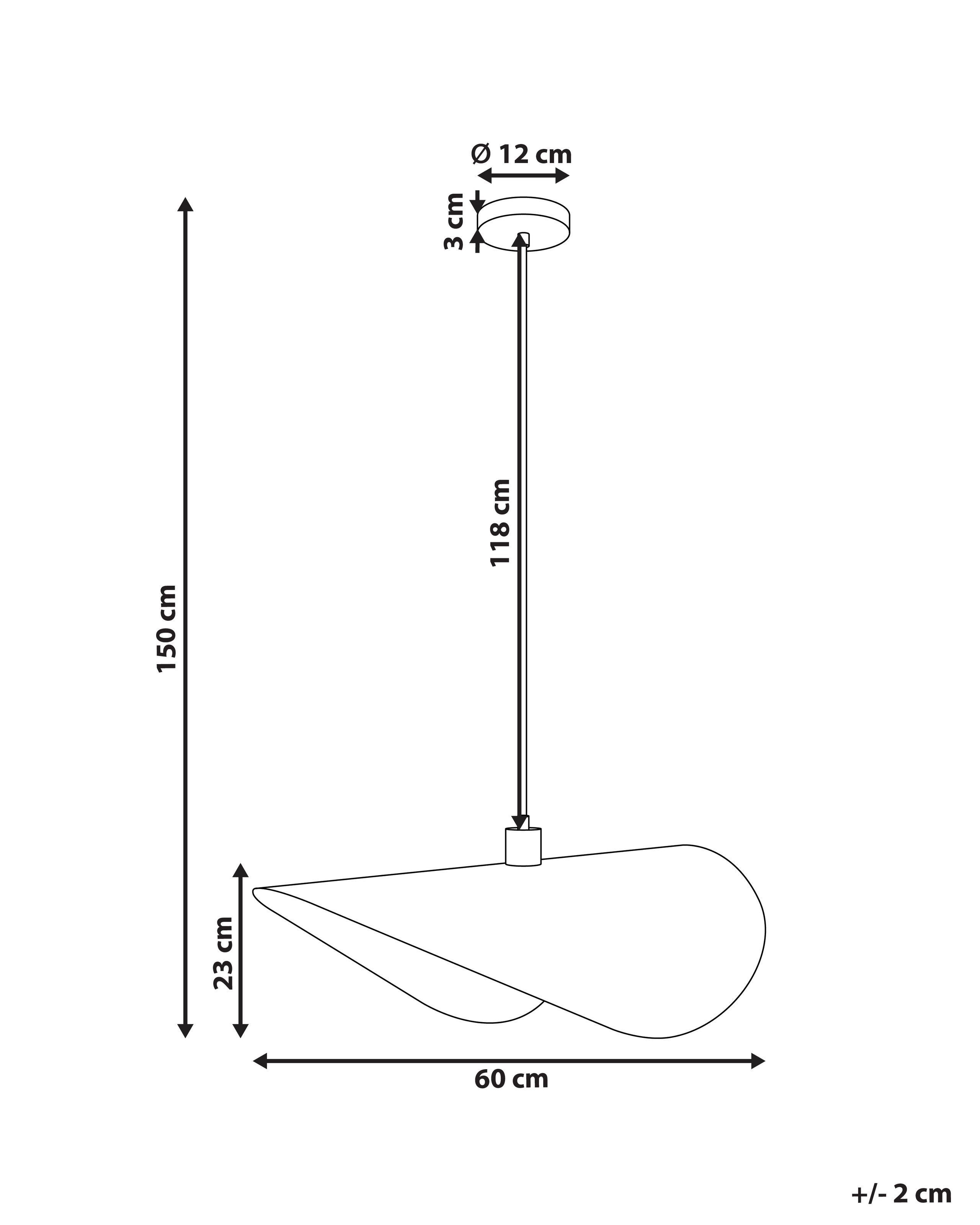 Beliani Lampe suspension en Métal Rétro MAHI  