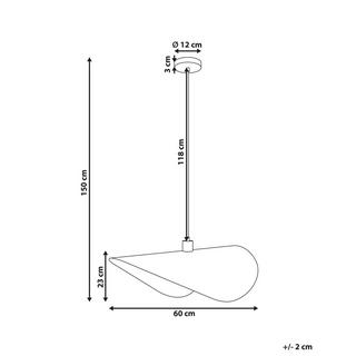 Beliani Lampe suspension en Métal Rétro MAHI  