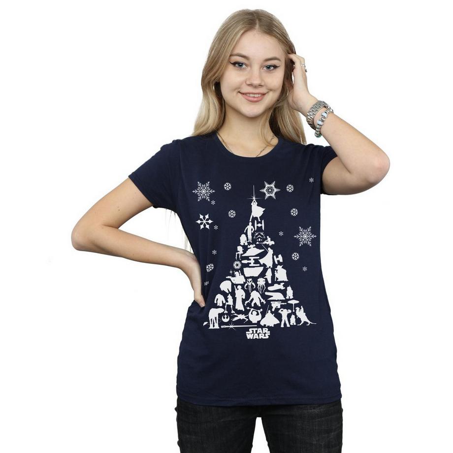 STAR WARS T-Shirt Grafica Albero di Natale  