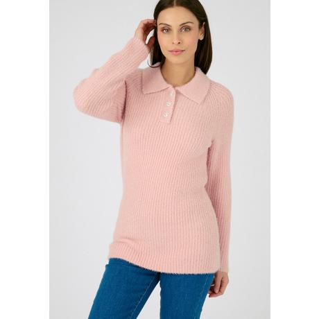 Damart  Pullover aus umweltfreundlichem Fransenstrick mit Polokragen. 