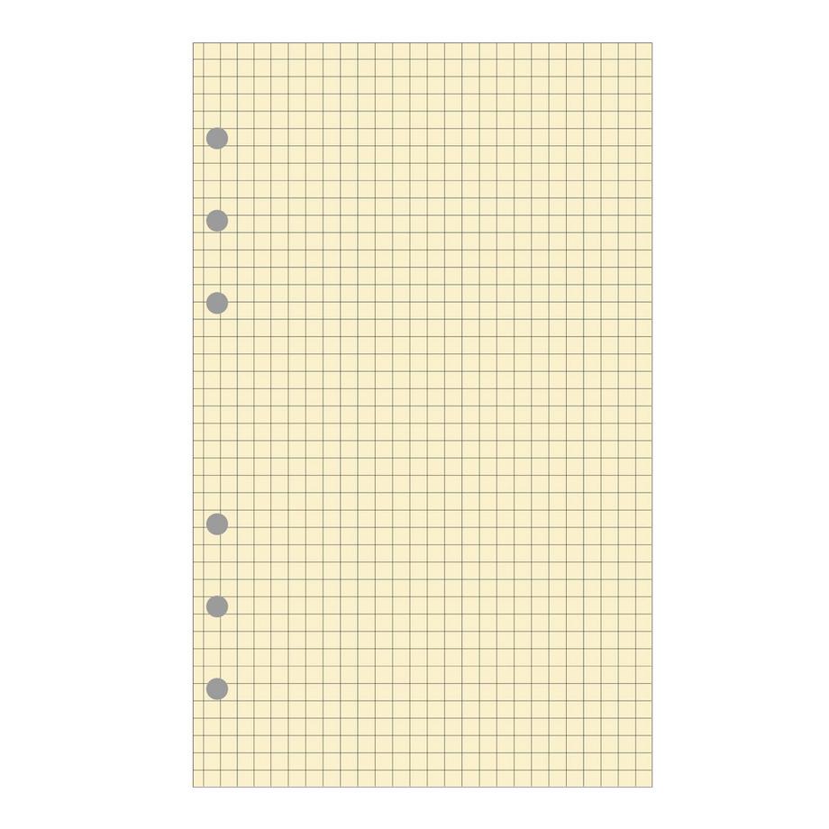 Exacompta Einlage Exatime 21, Notizblock, gelb, kariert 40 Blatt - x 5  