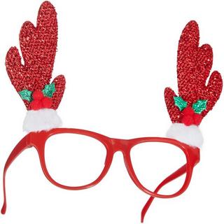 Tectake  Lunettes fantaisies bois de rennes du Père Noël 